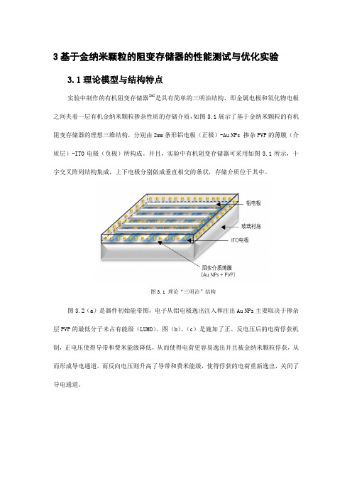 基于金纳米颗粒的阻变存储器的性能测试与优化实验