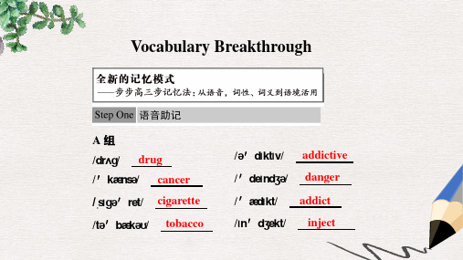 外研版高中英语必修2 Module 2《No Drugs》(Vocabulary2)ppt课件