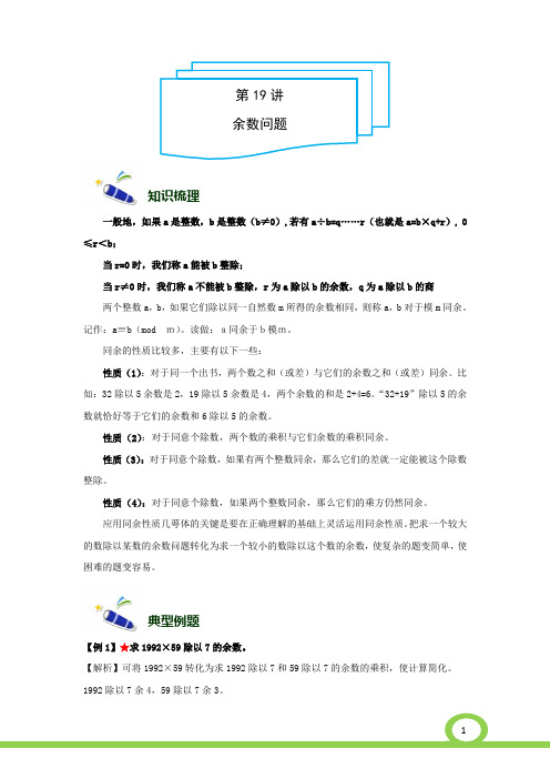 5年级-19-余数问题-难版