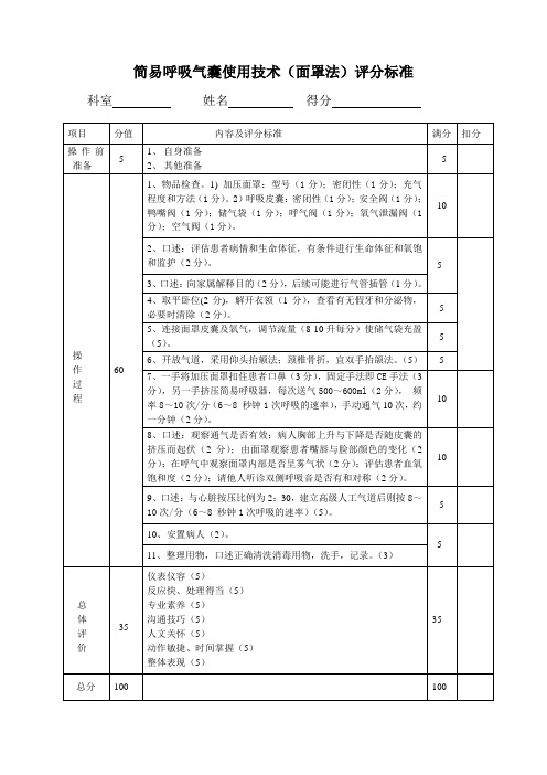 简易呼吸皮囊使用