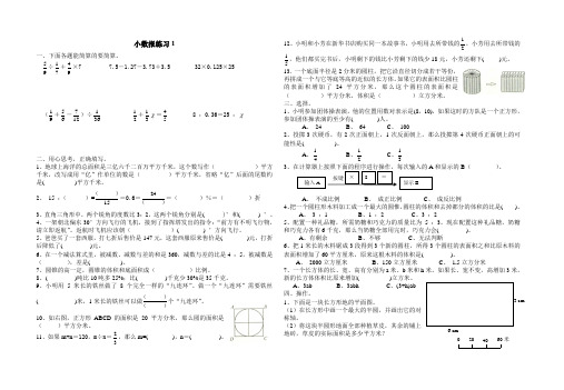 六年级小学生数学报练习