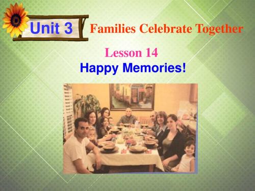 冀教初中英语八上《Lesson 14 Happy Memories 》PPT课件 (1)