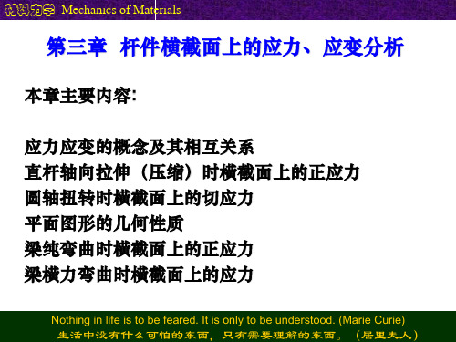 第三章 杆件横截面上的应力、应变分析1