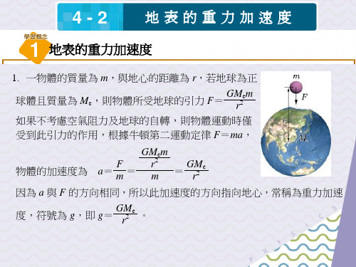 学习讲义_万有引力_地表的重力加速度