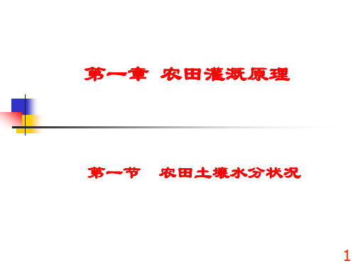 农田土壤水分状况PPT演示课件