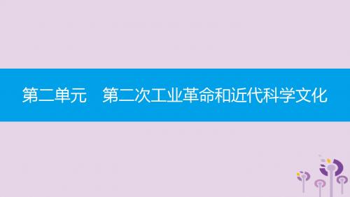 九年级历史下册 第二单元 第二次工业革命和近代科学文