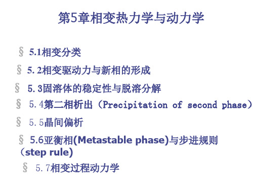 005相变热力学与动力学1