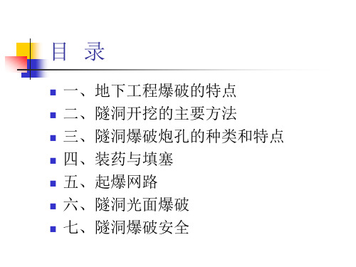 爆破员培训—地下工程爆破精品PPT课件