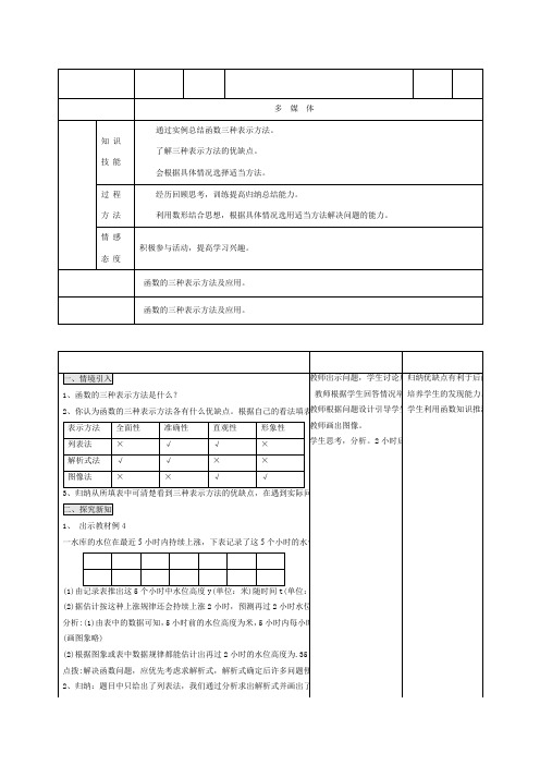 八年级数学上册：函数的图象教学设计