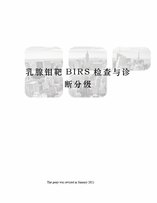 乳腺钼靶BIRS检查与诊断分级