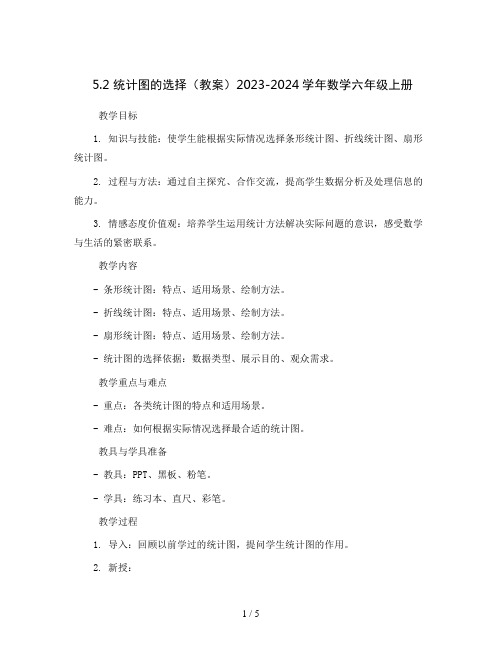 5.2 统计图的选择(教案)2023-2024学年数学六年级上册