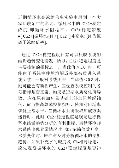 循环水阻垢率及结垢趋势分析