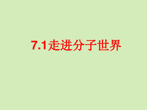 新苏科版八年级物理下册《七章. 从粒子到宇宙  一、走进分子世界》课件_12