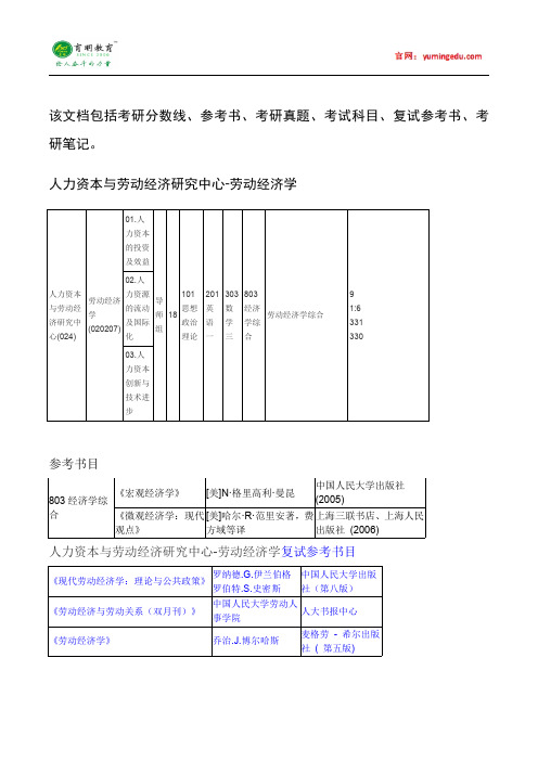 2015年中央财经大学劳动经济学考研真题汇总3