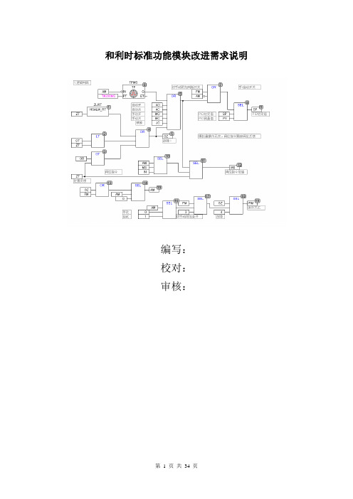 和利时标准功能模块改进需求说明(工程师培训)