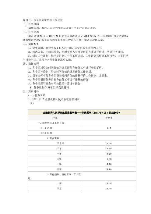 财务管理作业