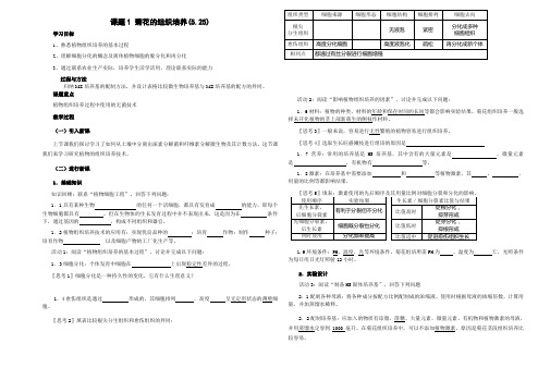 课题1 菊花的组织培养