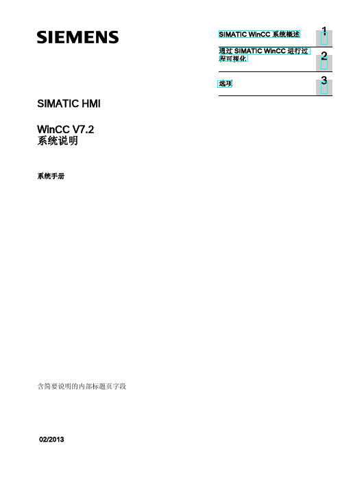 WinCC V7.2系统说明