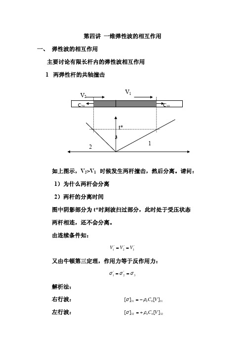 讲座中科大SHPB实验技术短训班(4)一维弹性波的相互作用