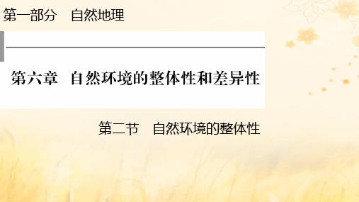 2023版高考地理一轮总复习第一部分自然地理第六章自然环境的整体性和差异性第二节自然环境的整体性课件