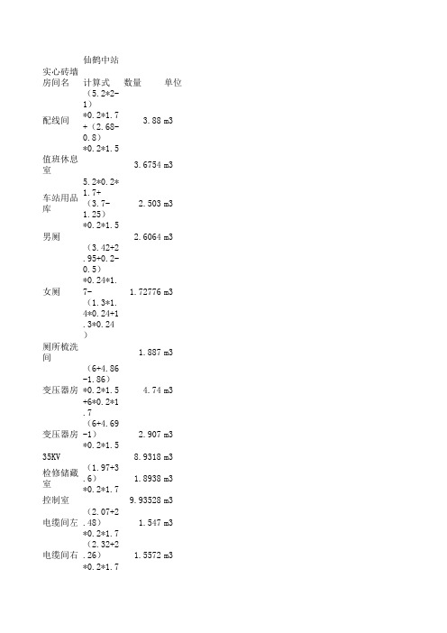 工作量计算公式