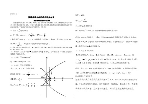 抛物线的有关结论