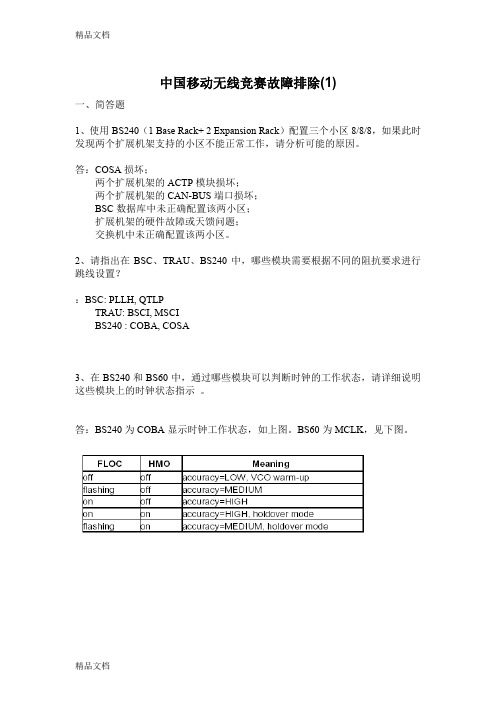 (整理)中国移动排障试题1.