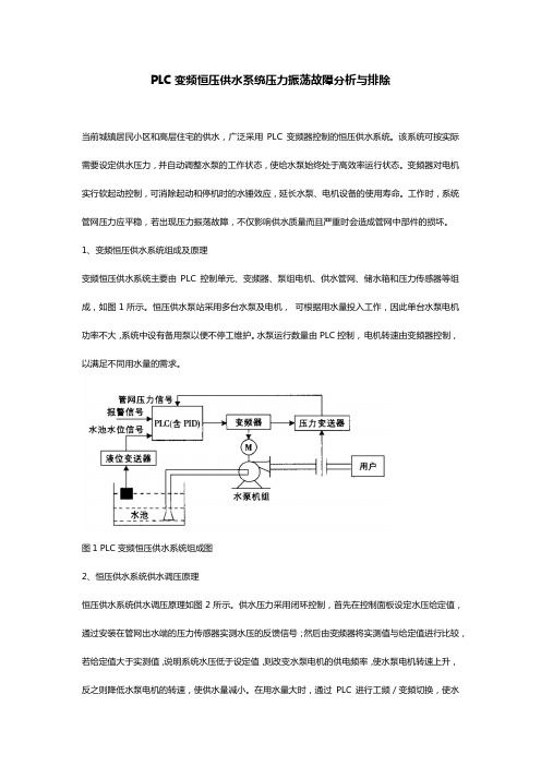 PLC变频恒压供水系统压力振荡故障分析与排除