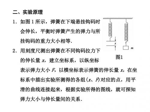 第二章 实验二探究弹力和弹簧伸长量的关系