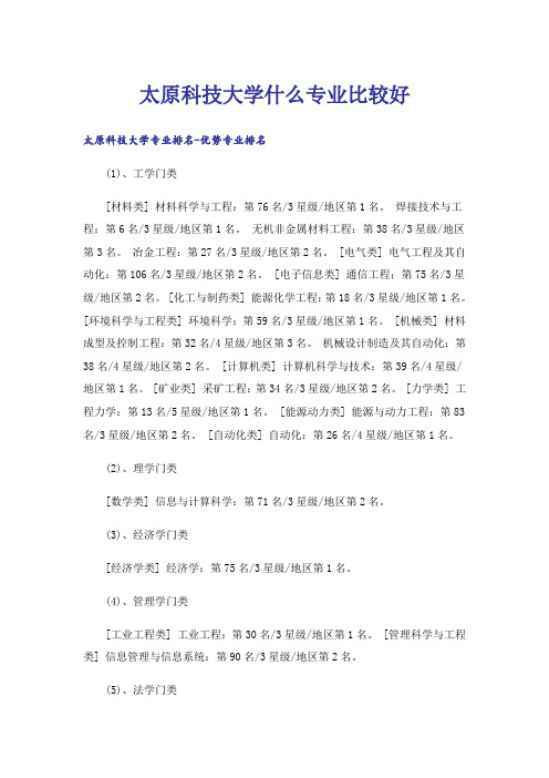 大学_太原科技大学什么专业比较好