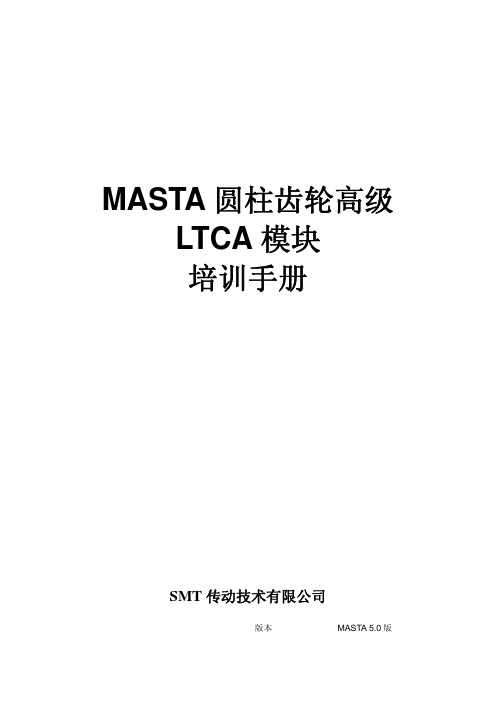 MASTA_圆柱齿轮高级LTCA培训手册介绍