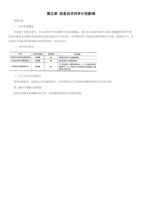 第五章-信息技术对审计的影响