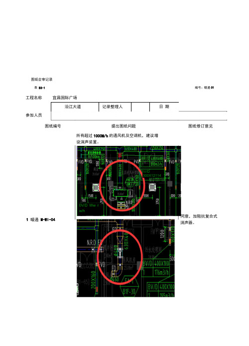 图纸会审记录(暖通)