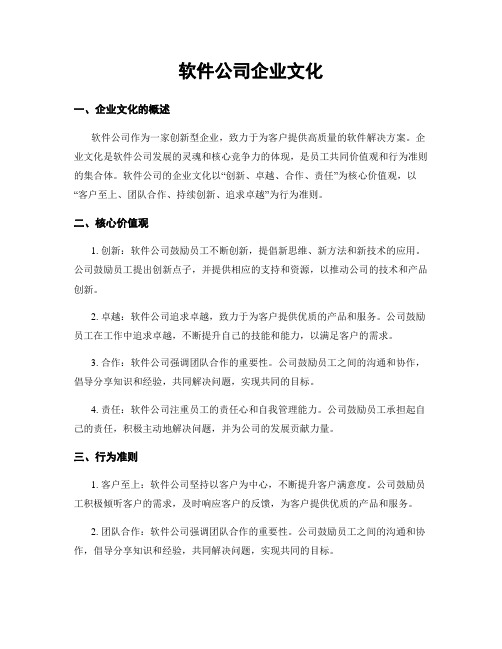 软件公司企业文化