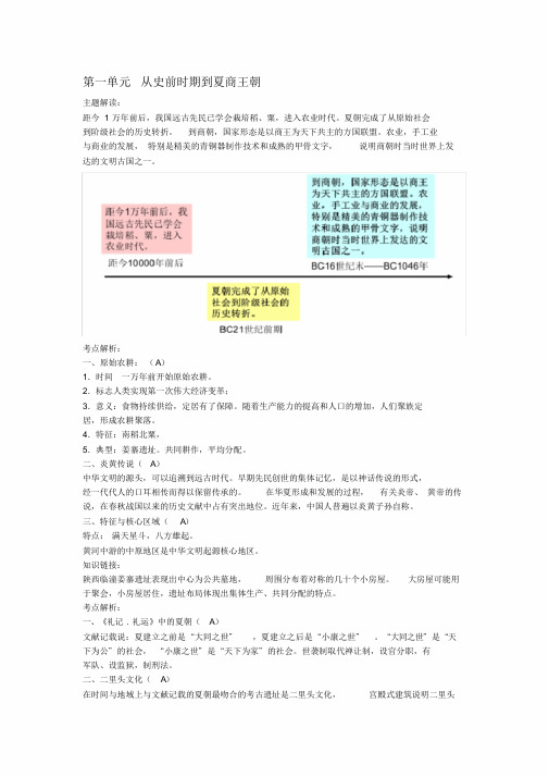 上海高中历史第一到四章知识点整理