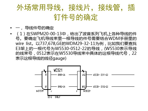 飞机维修 机务外场常用导线,接线片,接线管,插钉件号的确定