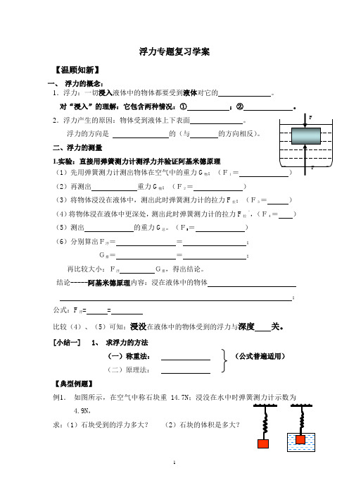 浮力专题复习学案