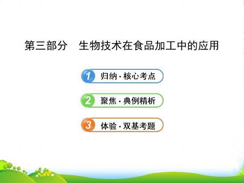 【全程复习方略】高中生物 第三部分 生物技术在食品加工中的应用配套课件 浙科选修1