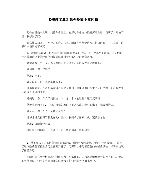 【伤感文章】想你是戒不掉的瘾