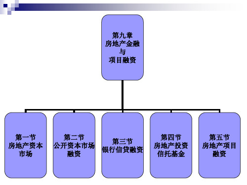 第九章   房地产金融与项目融资