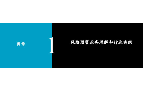 银行信贷业务风险预警