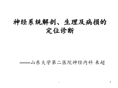 神经系统解剖、生理及病损的定位诊断PPT课件