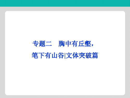 2018年高中语文专题复习课件：第六部分 作文专题二第一节