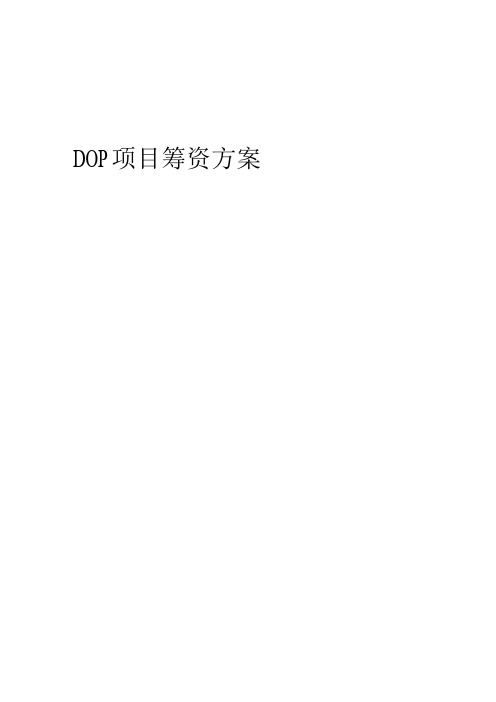 2023年DOP项目筹资方案