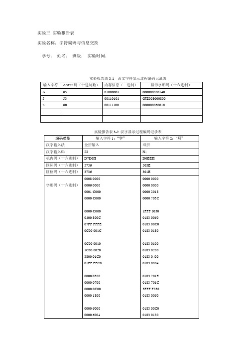 (完整word版)北京理工大学计算机实验三报告表