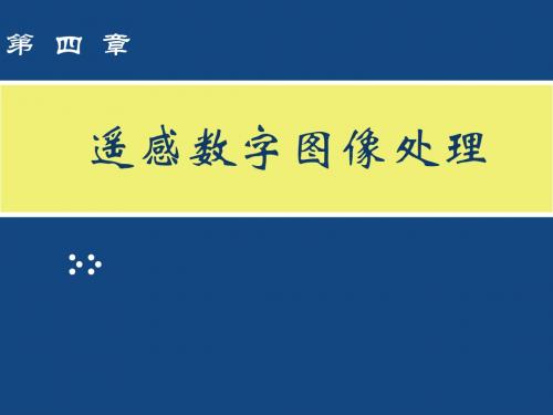 第四章遥感数字图像处理一