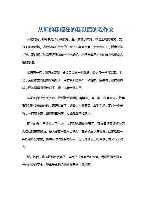 从前的我现在的我以后的我作文