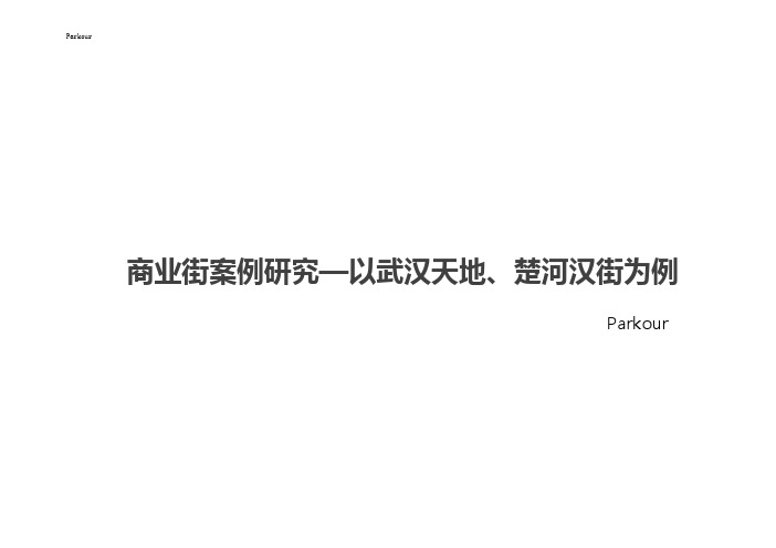 商业街案例研究：以武汉天地、楚河汉街为例(75页)