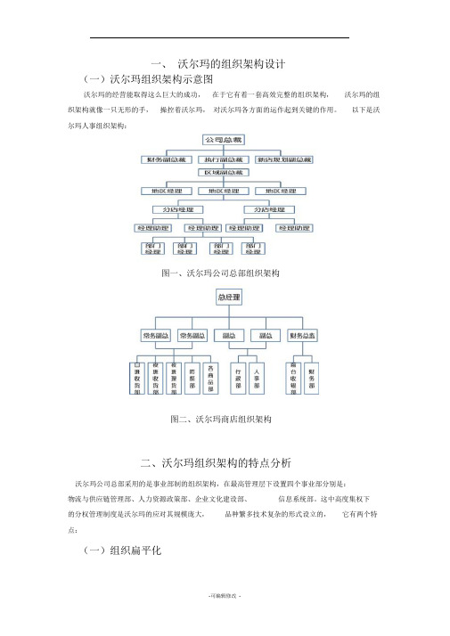 沃尔玛组织架构