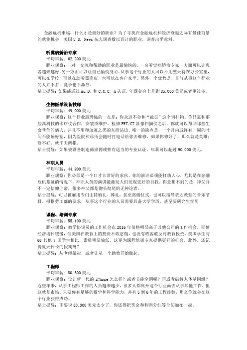 美国八大暖春职业.doc